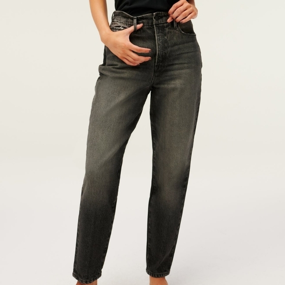 Good American Good Mom High Rise Vintage Black Jean NEW - Picture 7 of 7